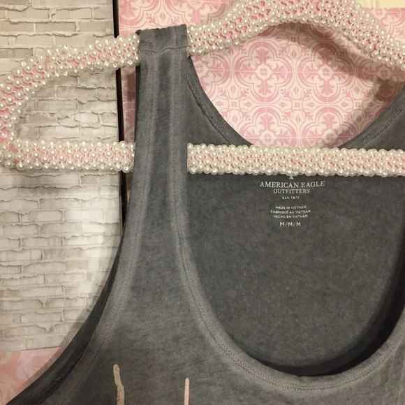 American Eagle | Gray Cactus Flowy Swing Tank Top - Picture 4 of 7
